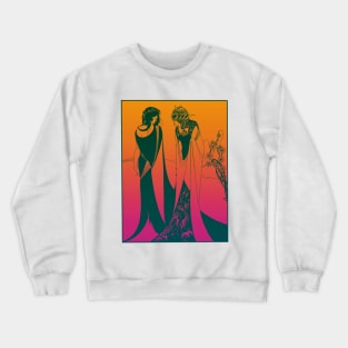 Salome and her mother (green on pink) Crewneck Sweatshirt